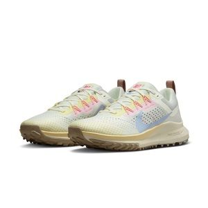 Nike React Pegasus Trail 4 (Womens Size 8) Shoes FJ7733 140 Sail Blue Yellow